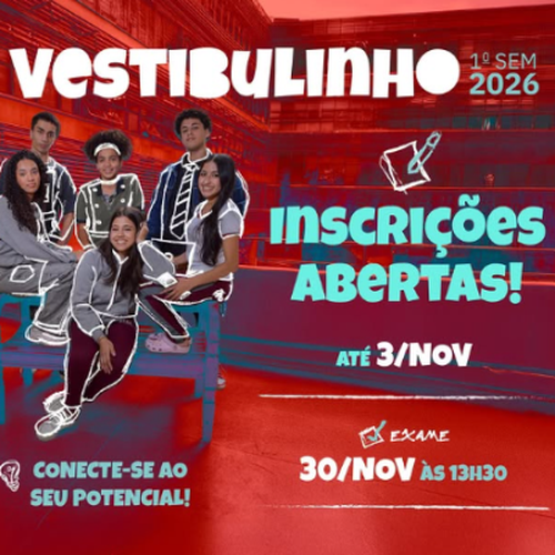 Inscrições Abertas para o Vestibulinho 2026