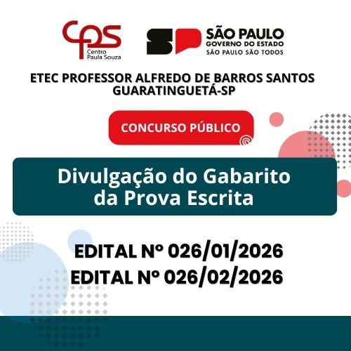 Divulgação do Gabarito da Prova Escrita