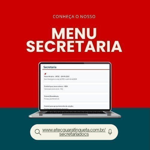 Menu Secretaria do Site da ETEC!!!